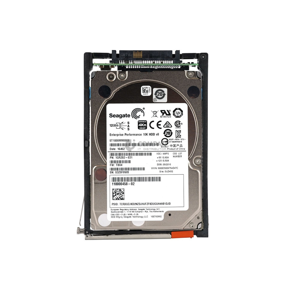 005051633 EMC HDD 1.8TB 10K SAS 12G 2.5" SFF HOT-SWAP FOR UNITY DAE